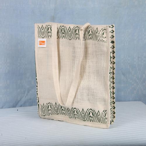Jute Block Printed Bag