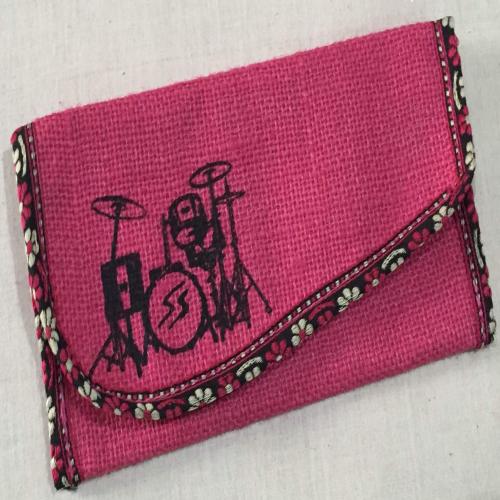 Jute envelope purse